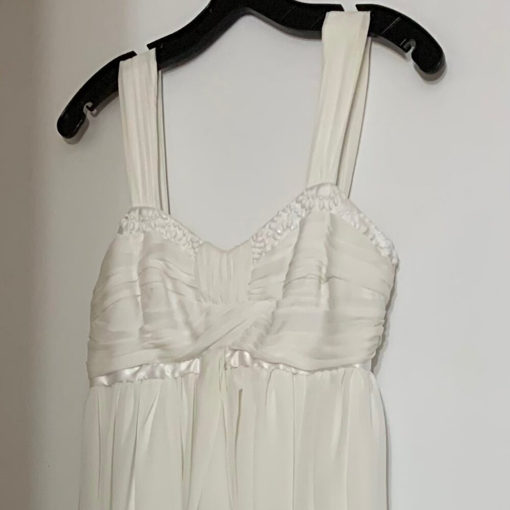 BNWT Max and Cleo White Chiffon Dress Size 2